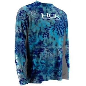 HUK Men’s Long Sleeve Blue Performance Fabric